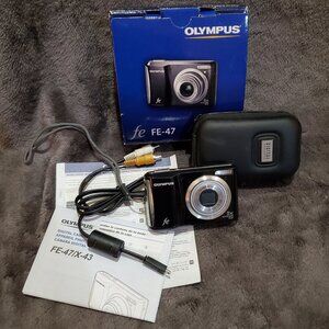 Olympus FE-47 14.0MP Digital Camera - Black Un-tested AS IS For Parts or Repair